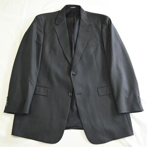 Austin Reed 46L‎ Black Herringbone Wool USA Made Blazer Sport Coat Jacket